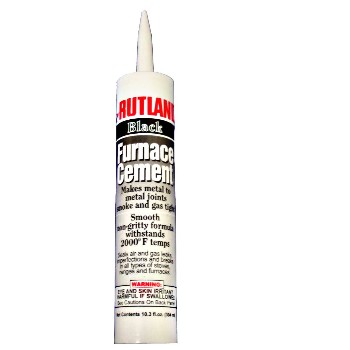 Rutland 64c Black Furnace Cement ~ 10.3 Oz Cartridge