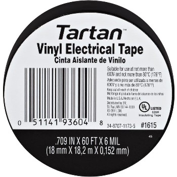 3M 1615 Vinyl Electrical Tape ~ .709in.x60ft.