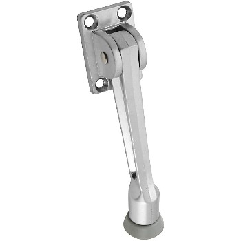 Kickdown Door Stop, Satin Chrome ~ 5"