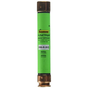 Bussmann Fusetron Cartridge Fuse, Time-Delay - 20A, 600V