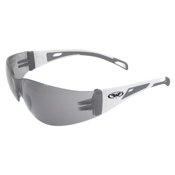 Rider II Safety Glasses, White - Flash Mirror