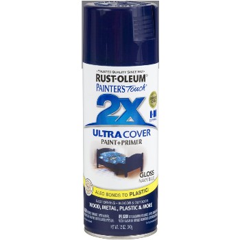 Rust-Oleum 249098 Painter&#039;s Touch Ultra 2X Cover Spray, Navy Blue Gloss ~ 12 oz 