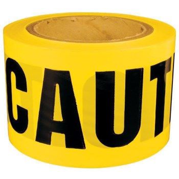 Caution Tape, Safety  ~ 3" x 1000 ft, Yellow