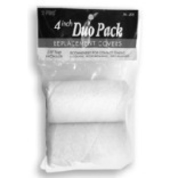 Roller Cover, Draylon, 1/4" Nap - 4", 2pk