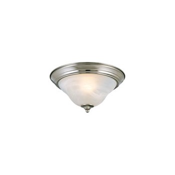 Ceiling Light Fixture, Bristol Brushed Nickel/White 