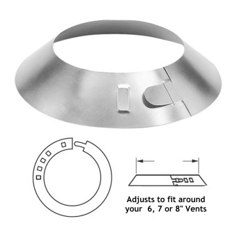 DuraPlus 6DP-SC Storm Collar,  Adjusts to fit 6, 7 or 8" vents 