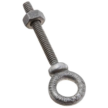 Forged Eye Bolt With Shoulder, Galvanized ~ 1/4" x 2"