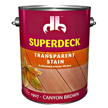 SuperDeck/DuckBack DPI-1907-4 SuperDeck (250 VOC) Exterior Transparent Stain, Canyon Brown ~ Gallon 