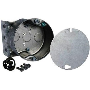 Round Ceiling Fan Box, Steel ~ 4"