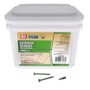 Grip-Rite Exterior Screw, Green - #9 x 2", 25 Lb