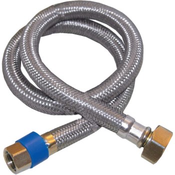 Faucet Connector, Braided SS - 3/8" Comp x 1/2" FIP, 24"