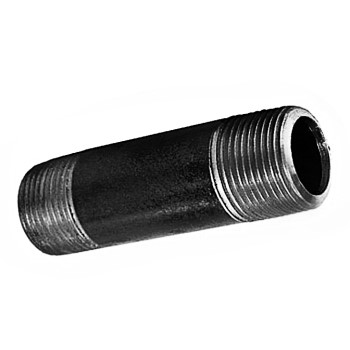 Steel Pipe Nipples, Black ~ 1.5" x 1.75" 