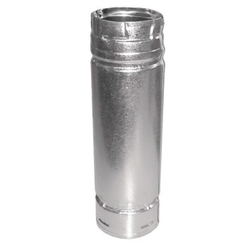 Pellet Vent Pipe, Galvanized - 4" x 24"