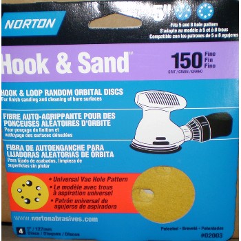 02003 150 5x5 8 Hole Sand Disc