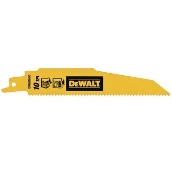 DeWalt Demolition Bi-Metal Recip Blade, 10 TPI - 6", 5pk