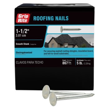 Prime Source 1-1/2" Electro-Galvanized Roofing Nail (5 lb)