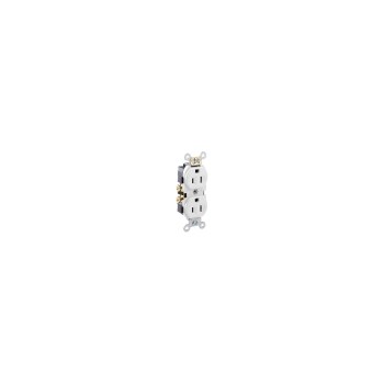 Grounding Outlet, Narrow Body - 15 Amp, White