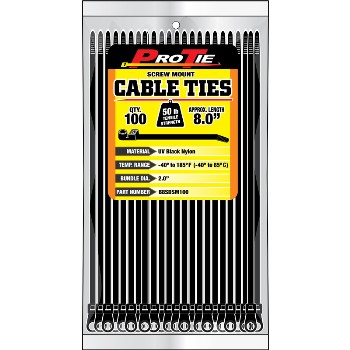 KDAR B8SDSM100 Cable Ties ~ 8in. 100pk 