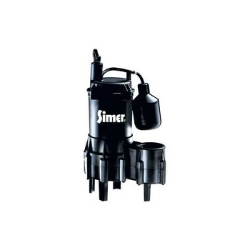 Simer 4/10 HP Submersible Sewage Pump - 5,250 GPH