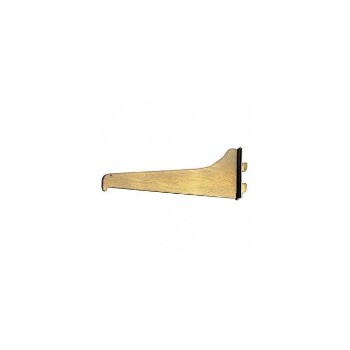 Boltless Shelf Bracket, Brass Look ~ 6"