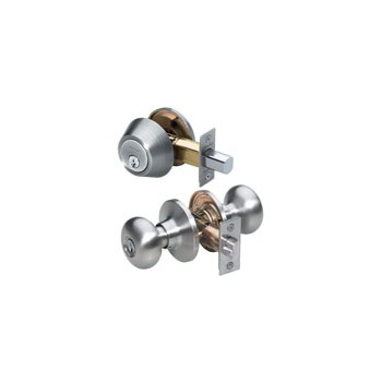 Keylock & Deadbolt Combo ~ Satin Nickel