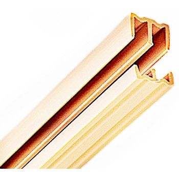 Knape & Vogt P2421 Tan 48 Sliding Door Track Set, Tan ~ 1/2" X 4 Ft