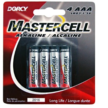 Alkaline Batteries, AAA ~ 4 Pack