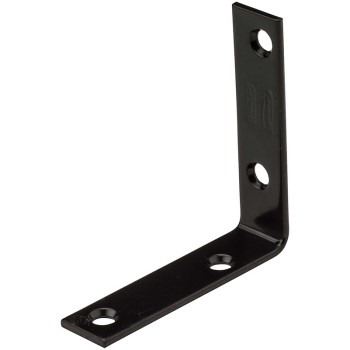 National N266-483 Corner Brace, Black ~ 3" x 3/4"