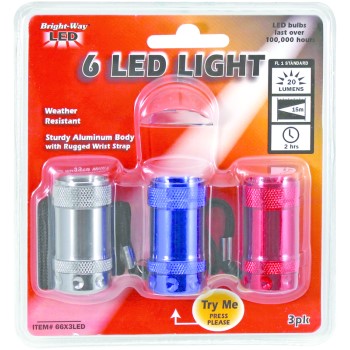 World & Main/Cranbury  104582 66x3led 3pk 6led Lantern