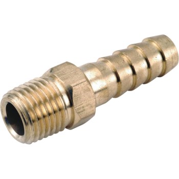 Male Hose Barb, Lead Free Brass - 3/8" x 1/2"
