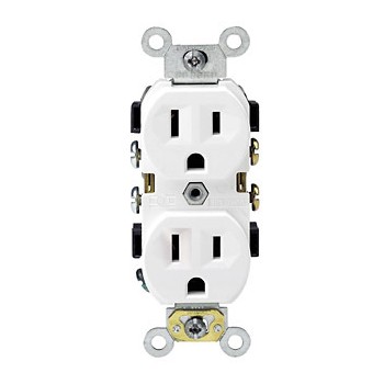 Commercial Grade Duplex Receptacle - 15 Amp ~ White