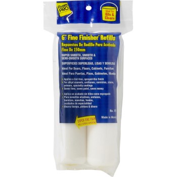 Foampro 176 Mini Roller Refills (2 Pack), Fine Finish ~ 6"