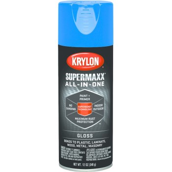 Krylon 8968 Supermaxx Paint, Spray ~ True Blue Gloss