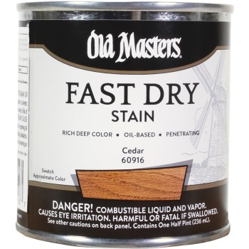 Fast Dry Stain, Cedar ~ 1/2 pt