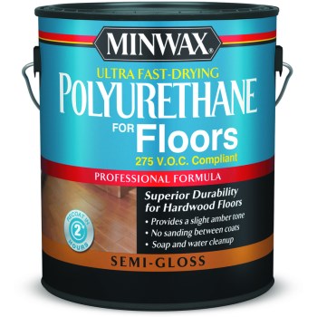 Minwax Super Fast-Drying Polyurethane for Floors, Semi-Gloss ~ 1 gallon