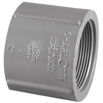 Charlotte Pipe PVC Sch 80 Coupling, FPT x FPT - 2"