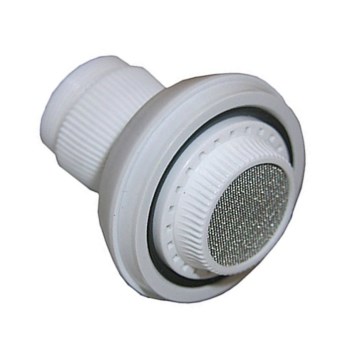 Swivel Spray Dual Thread Aerator ~ White Plastic 