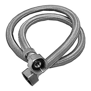 Braided Stainless Steel Faucet Connector ~ 1/2" FIP x 1/2"  FIP x 36" L