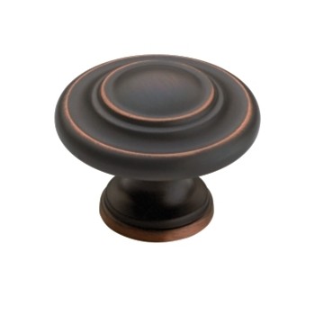 Knob - Inspirations Three Ring Oil Rubbed Bronze Finish - 1.75 inch