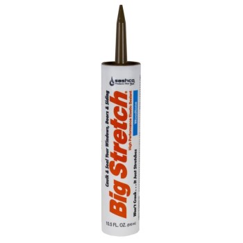 Big Stretch Acrylic Rubber Sealant, Woodtone - 10.5 oz Tubes