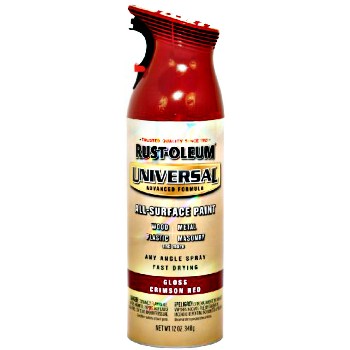 Universal Spray Paint, Crimson Red  ~ 12oz 