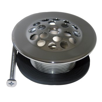 Bath Shoe Strainer, Chrome - 1-1/4" Fine Thread
