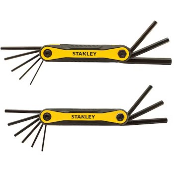 Stanley Folding Hex Key Set, SAE/Metric - 17pc