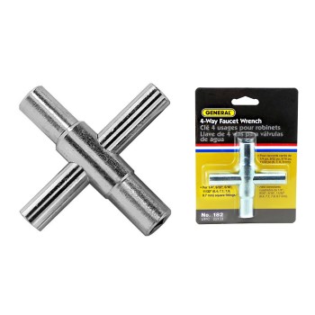 General Tools 182 4-Way Faucet Wrench 