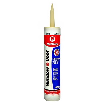 Red Devil 0846/20 Window, Door & Siding Caulk, Almond ~ 10.1 Oz Tubes