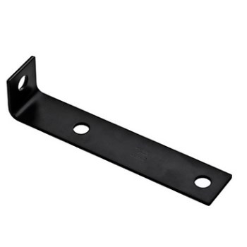 National N351-478 Offset Leg Corner Brace,  Black HD ~ 7.5" x 1.5" x 1/8"