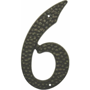 Hy-Ko DC-3/6 Black House Number - Six - 3 1/2" 