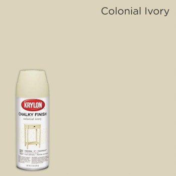 Chalky Finish Spray Paint, Colonial Ivory - 12 oz Cans