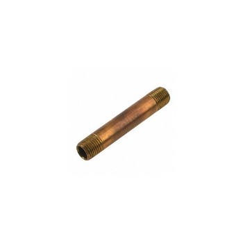 Anderson Metals 38300-0440 Nipple - Red Brass - 0.25 x 4 inch