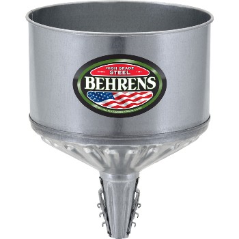 Behrens Mfg  TF123 Galvanized Tractor Funnel,  Lock-On style ~ 8 Qt